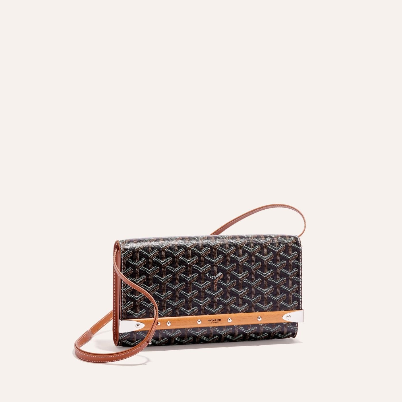 Goyard Monte-Carlo PM Clutch Black & Tan - Image 1